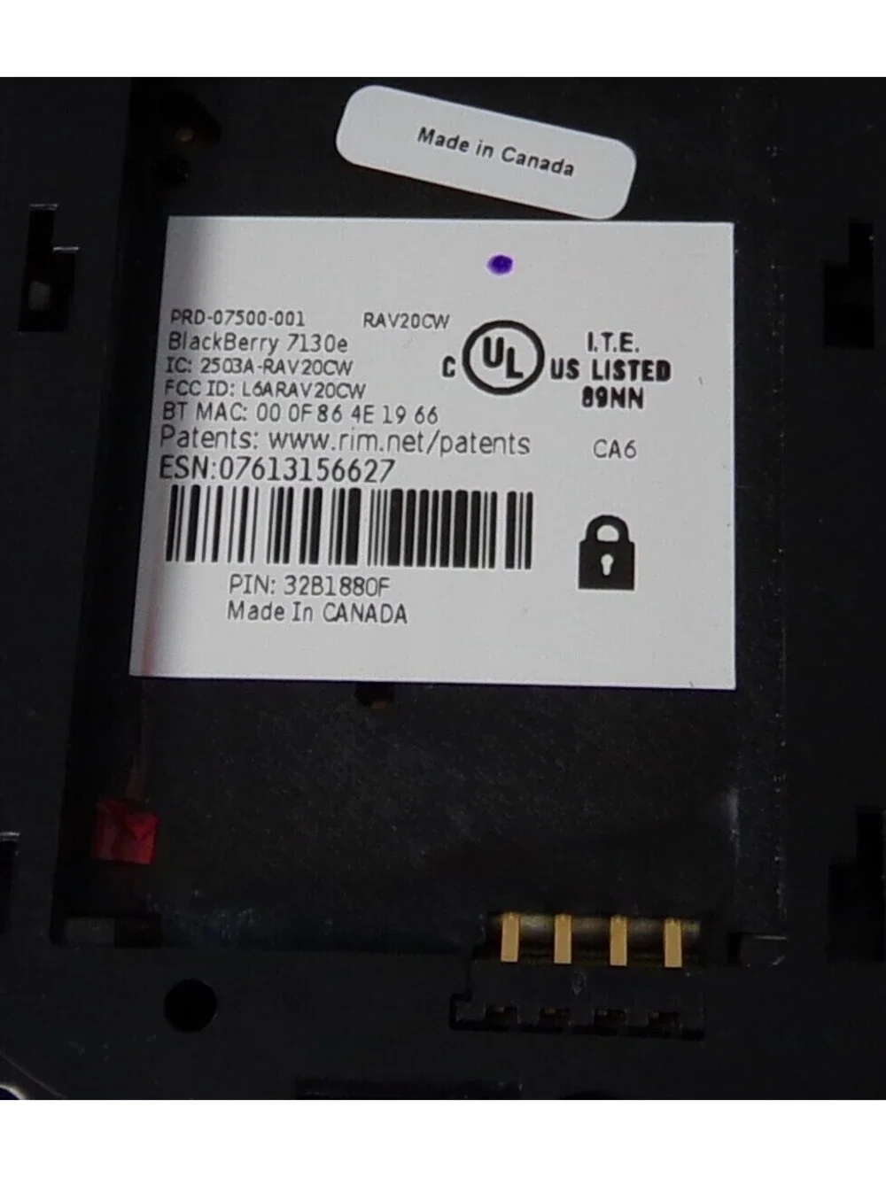Blackberry needs battery